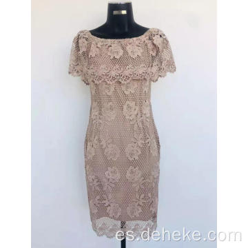 Vestido de encaje de moda de punto para mujer